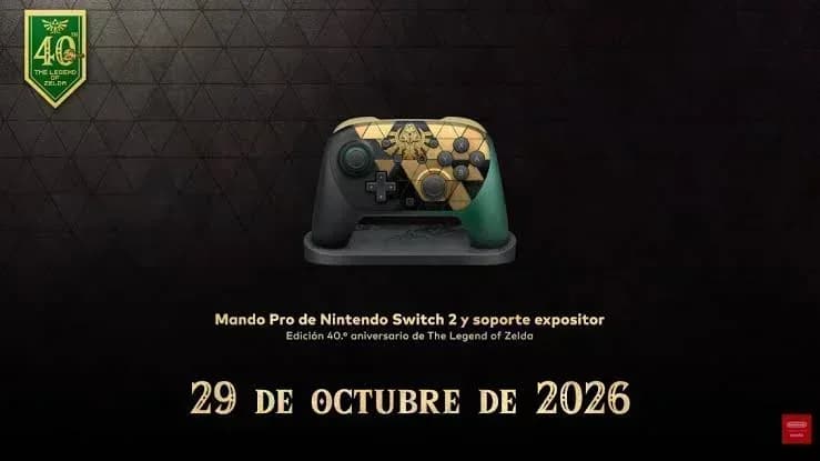 La Switch 2 de Zelda llegará el 29 de octubre junto a un nuevo mando Pro y accesorios